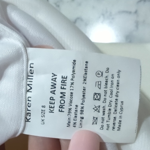 NWT KAREN MILLEN ITALIAN STRUCTURED WHITE DRESS - Picture 11 of 12